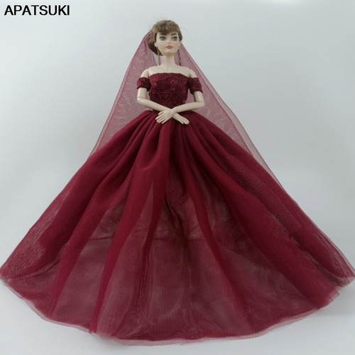 Dark red fashion doll - red,